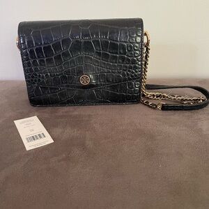 Authentic Tory Burch Robinson Embossed Mini Shoulder bag